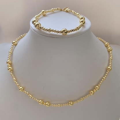 Gold Beaded Bracelet ~ Deep South Originals