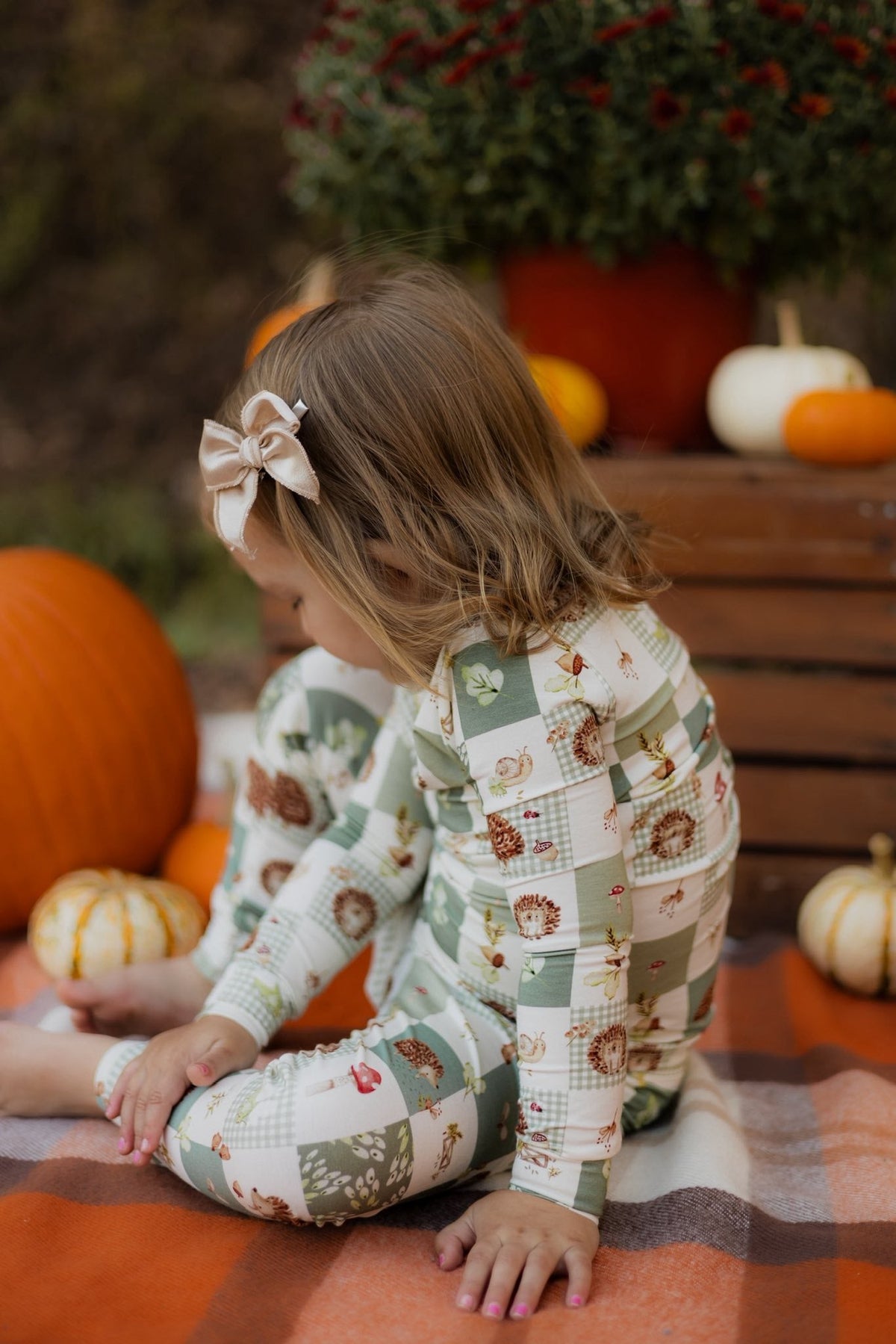 Harvest Hedgehogs 2pc Bamboo Pajamas