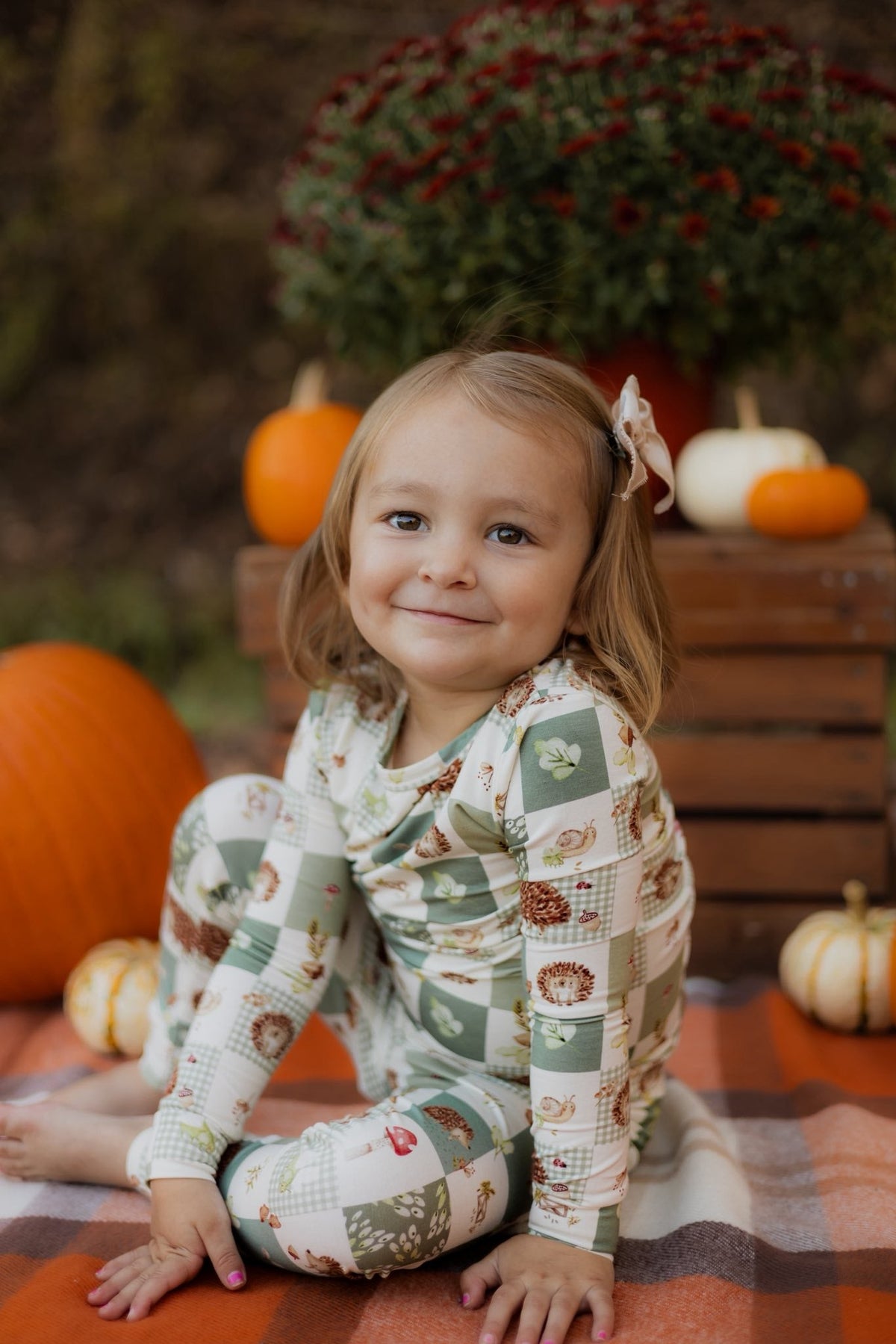 Harvest Hedgehogs 2pc Bamboo Pajamas