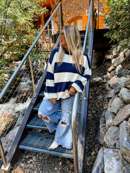 Kadie Stripe Knit Sweater in Four Colors