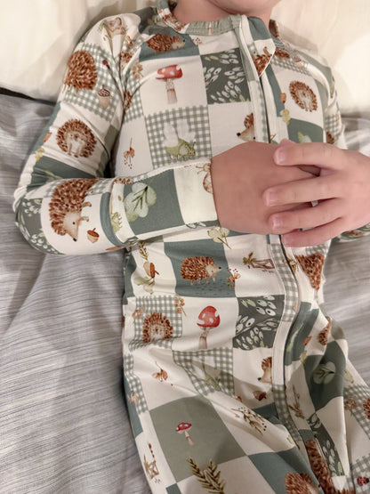 Harvest Hedgehogs Bamboo Zippy Pajamas