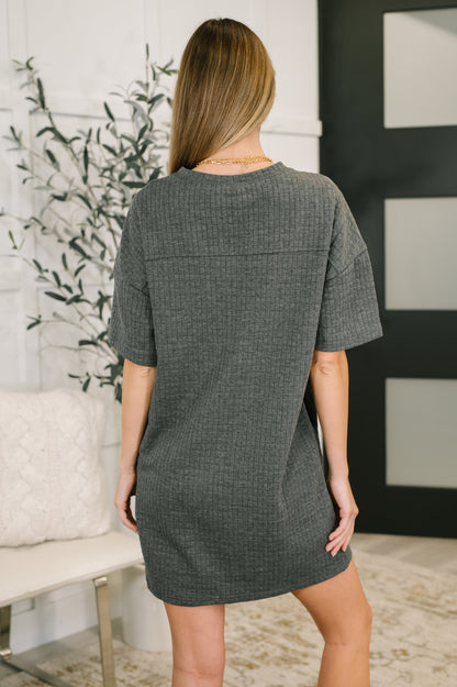 So Thoughtful That Way Textured T-Shirt Dress